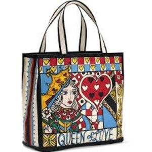 NWT Brighton "Queen of Love" Limited Edition Tom Clancy Canvas Tote 15.5 x 14.5